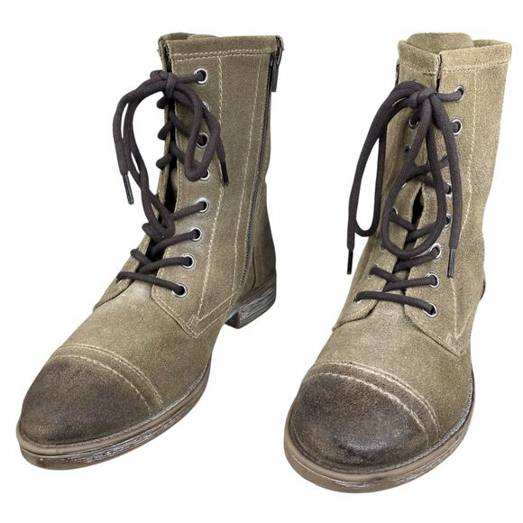 Roan X Bed Stu Women’s Affair Tan Suede Combat Boot Size US 6 - Picture 6 of 10